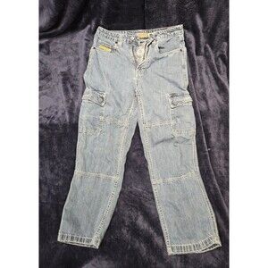 Empyre Relaxed Double Knee Cargo Jeans Men’s Size 28 (30x26) Blue Medium Wash